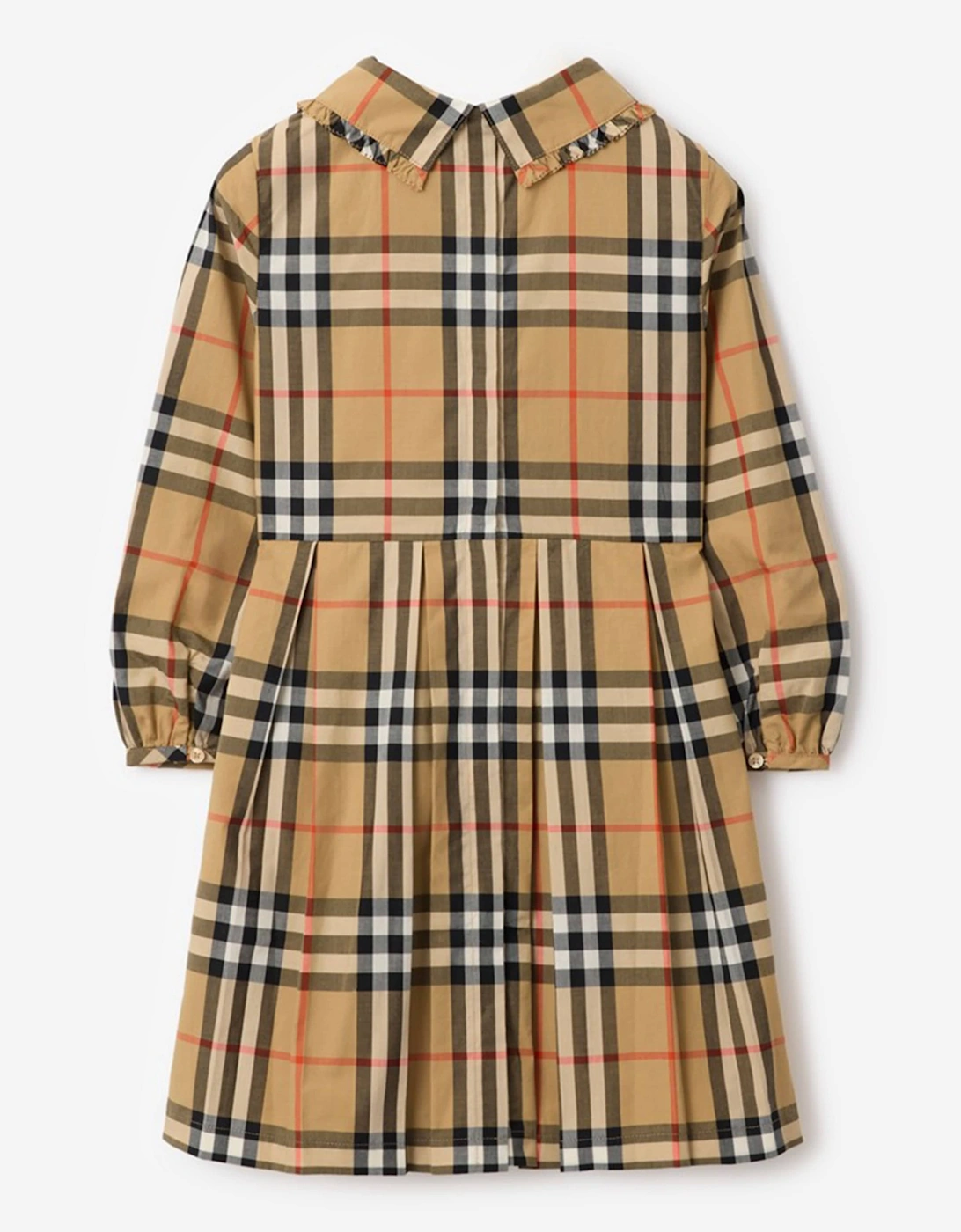 Girls Ida Check Dress in Beige