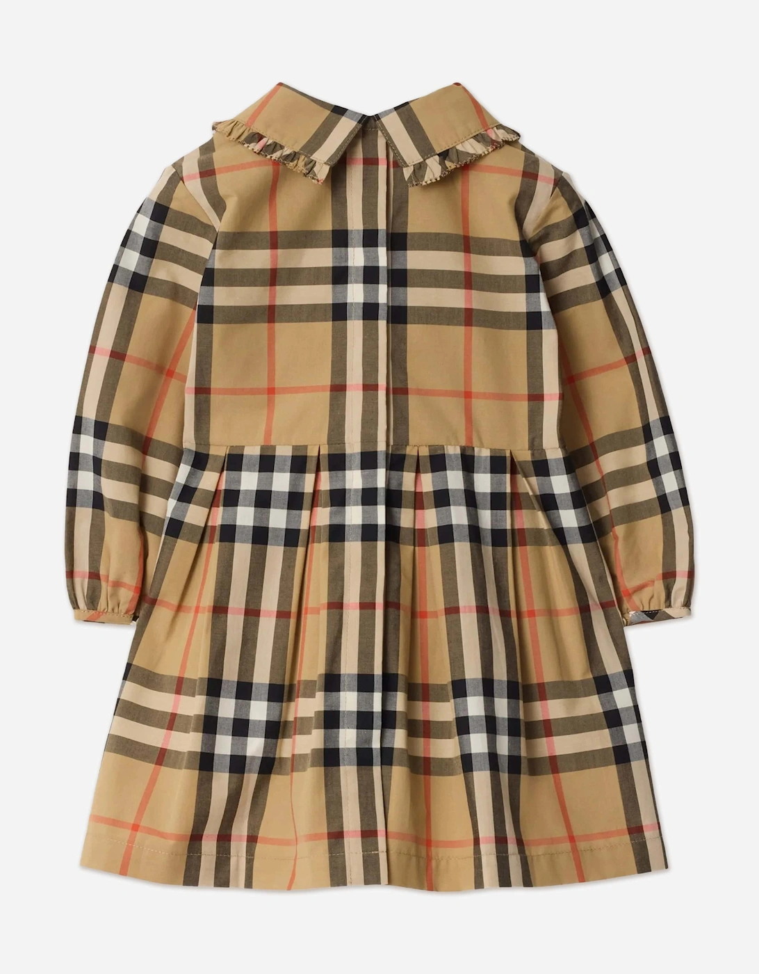 Baby Girls Mini Ida Check Dress in Beige