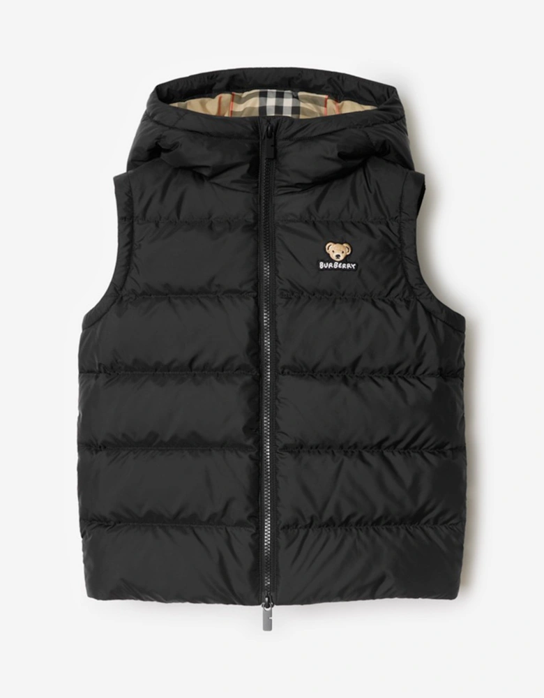 Boys Juno Padded Gilet in Black