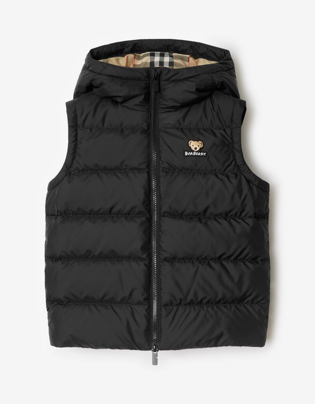 Boys Juno Padded Gilet in Black, 5 of 4