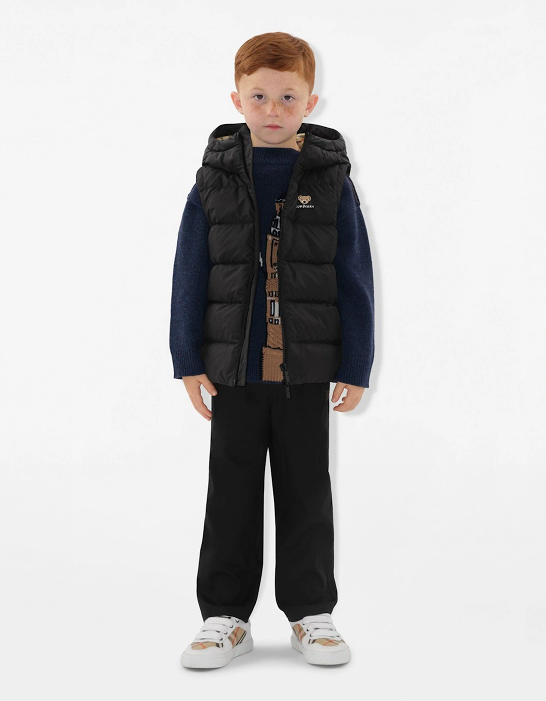 Boys Juno Padded Gilet in Black