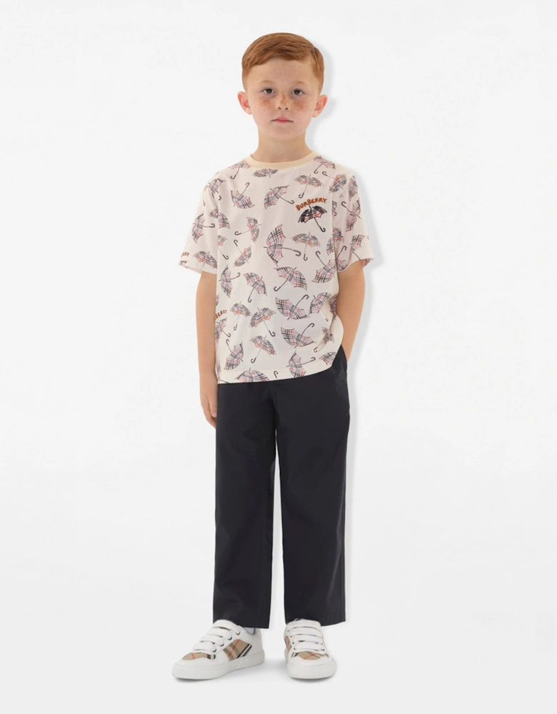 Boys Cedar Umbrella T-Shirt in Ivory