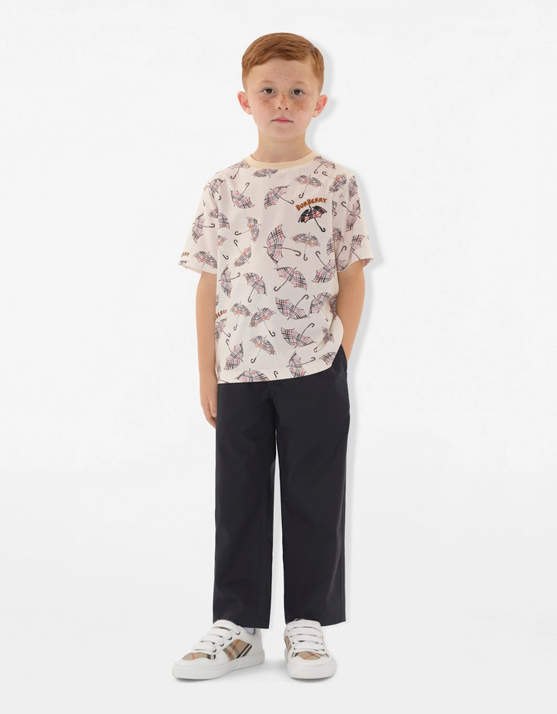 Boys Cedar Umbrella T-Shirt in Ivory