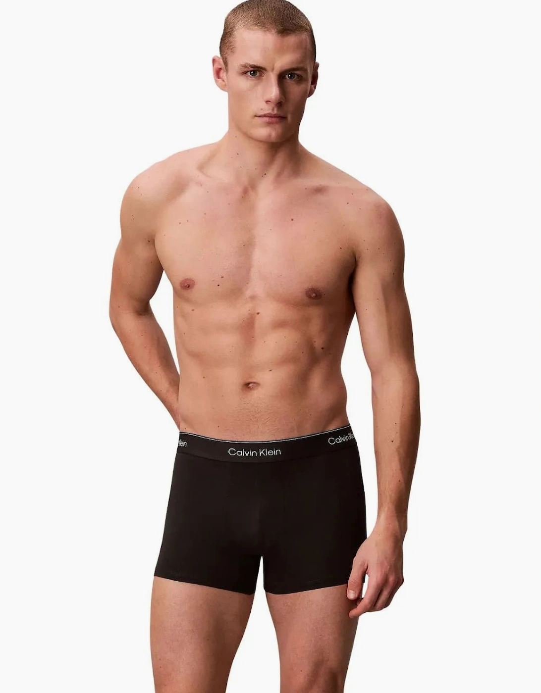 Calvin Klein Men's Black Icon Cotton Stretch Boxer Trunks Set - Image 3