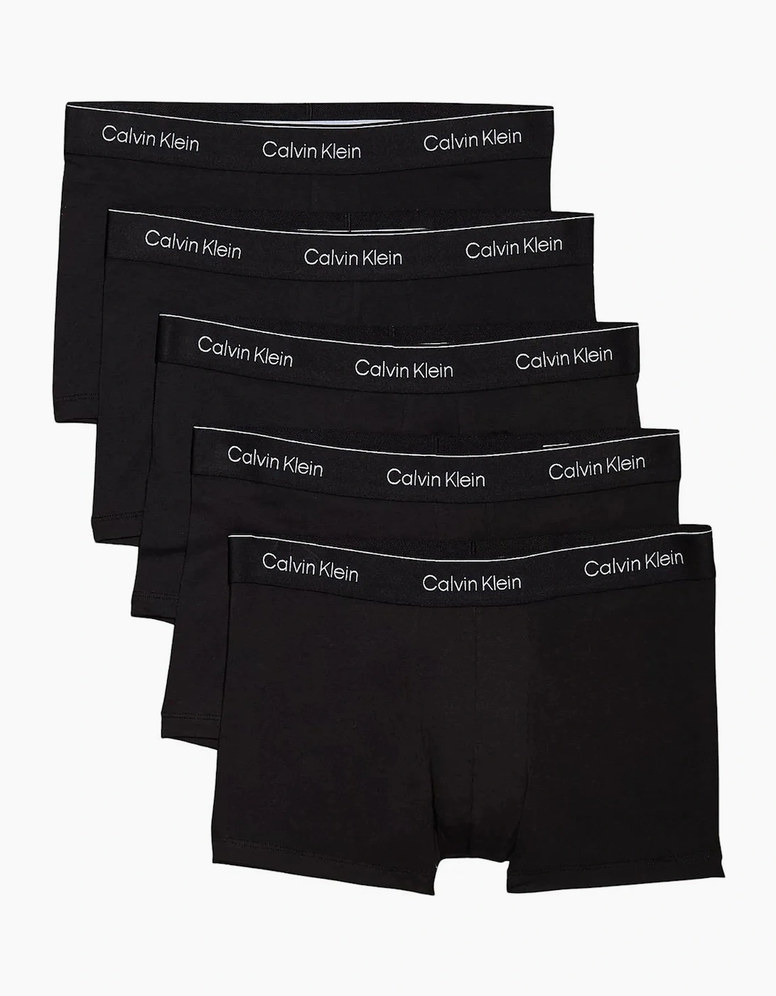 Calvin Klein Men's 5-Pack Icon Cotton Stretch Boxer Trunks, All Black - Size: 29/28/32