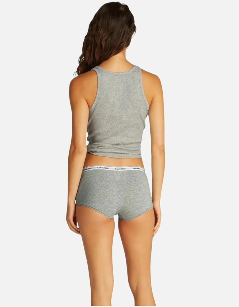 3-Pack Modern Cotton Boy Shorts, Black/White/Grey