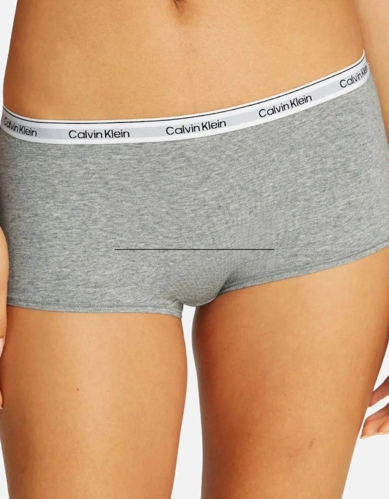 3-Pack Modern Cotton Boy Shorts, Black/White/Grey