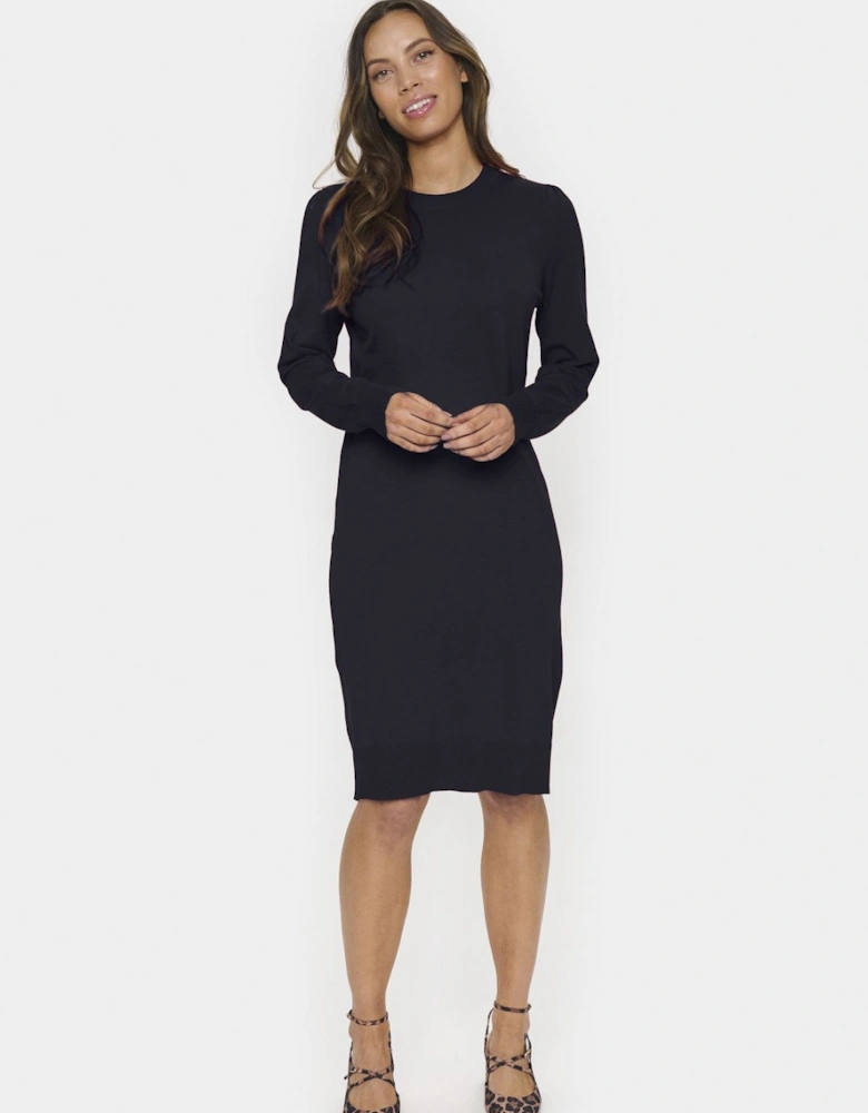 MilaSZ Crew Neck Long Sleeve Knit Dress