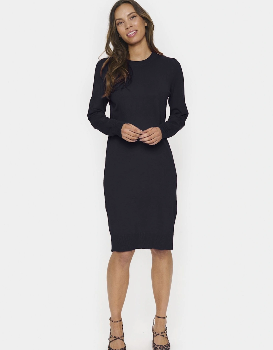 MilaSZ Crew Neck Long Sleeve Knit Dress, 2 of 1