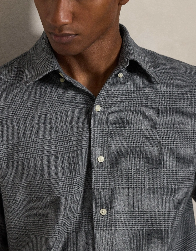 Brushed Twill Shirt 002 Grey Heather