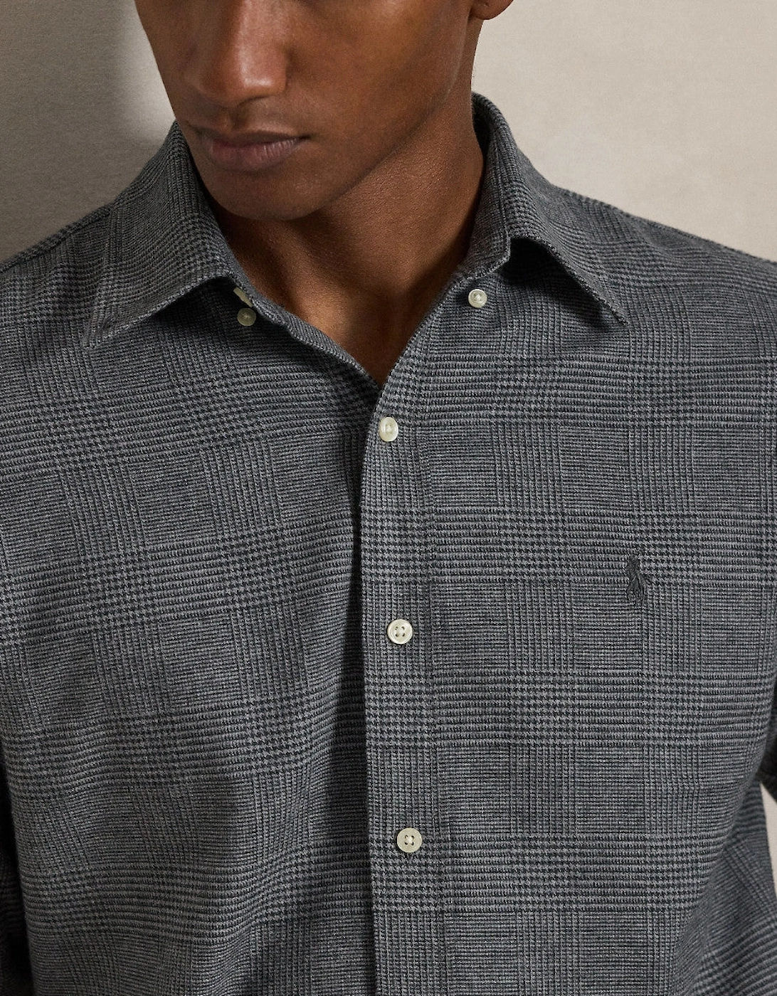 Brushed Twill Shirt 002 Grey Heather