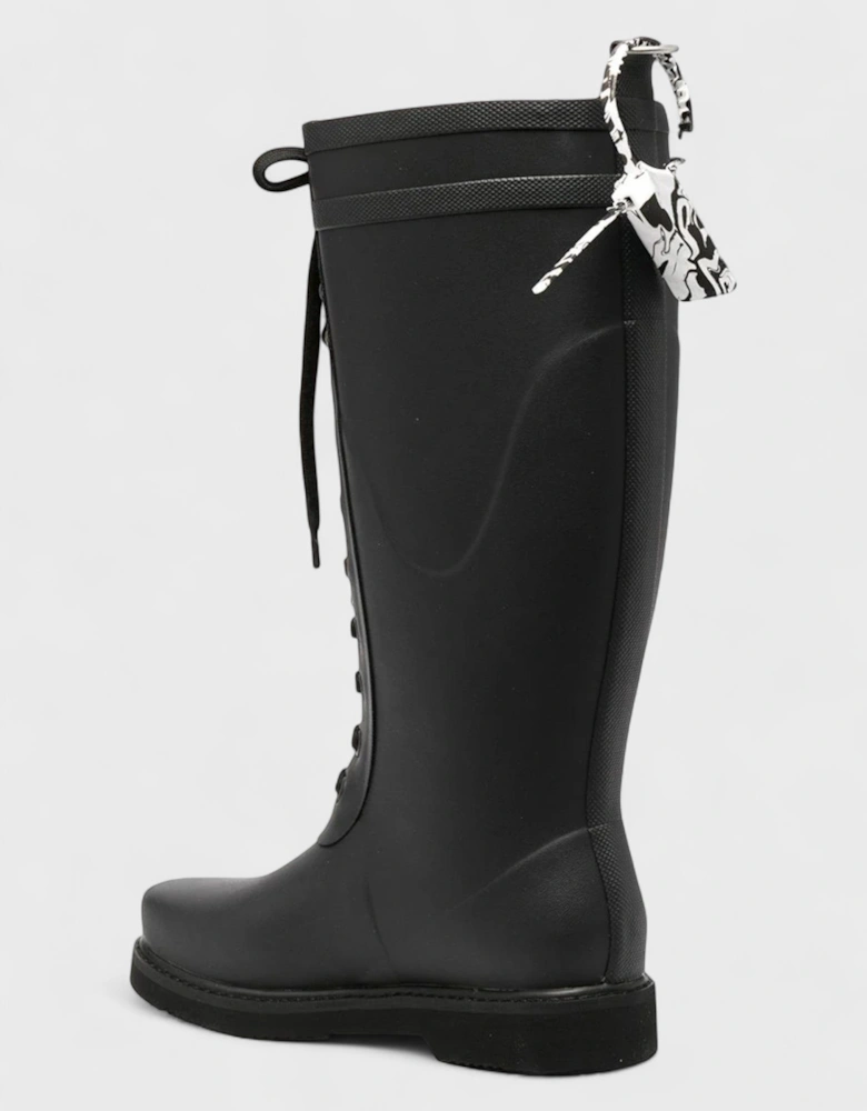 Logo Wellington Boots "For Riding" Black