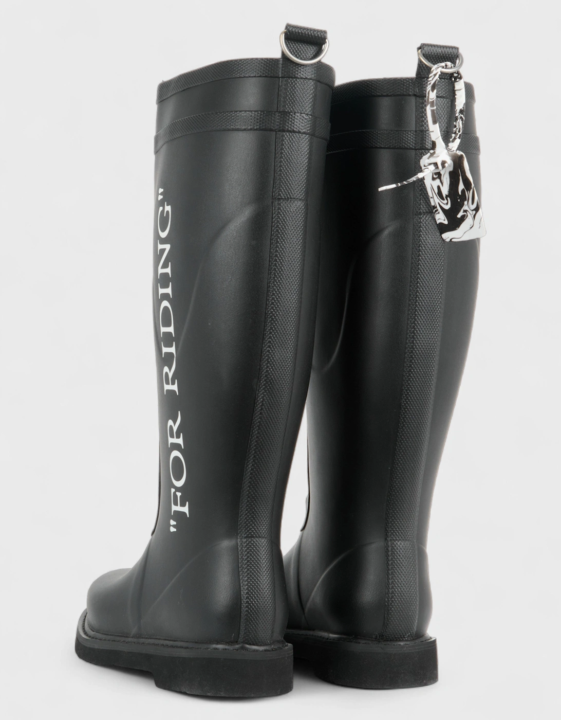 Logo Wellington Boots "For Riding" Black