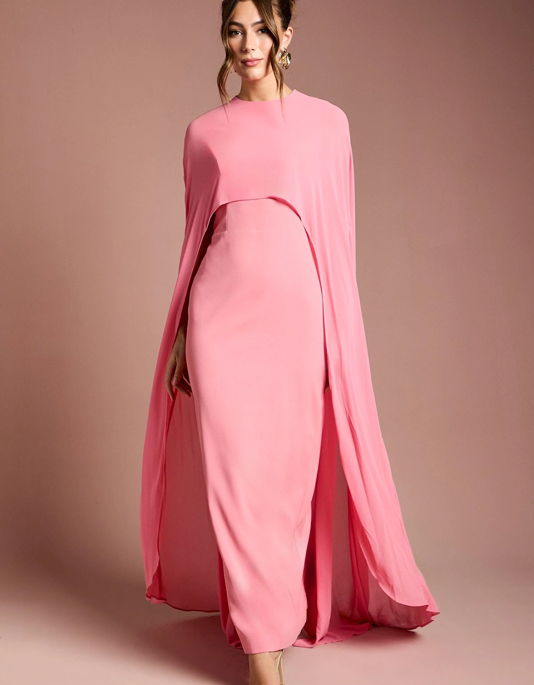 Cape Sleeve Maxi Dress, 2 of 1