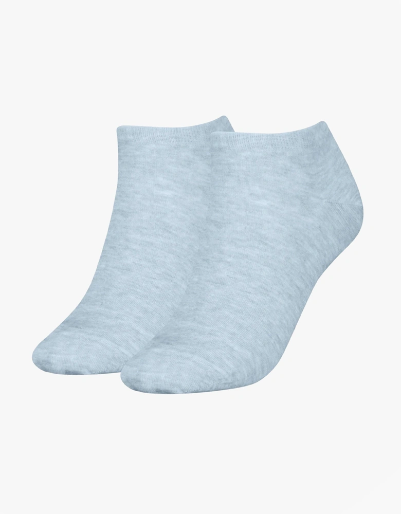 2 Pack Trainer Womens Ankle Socks Light Blue
