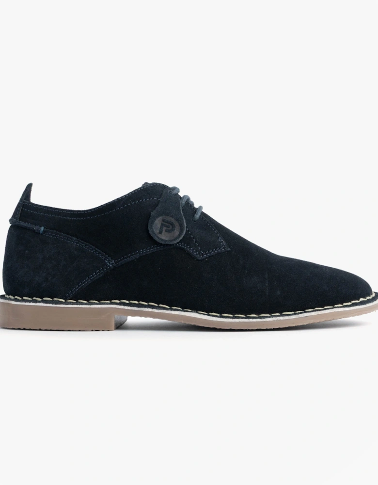 JONAS Mens Suede Desert Shoes Navy