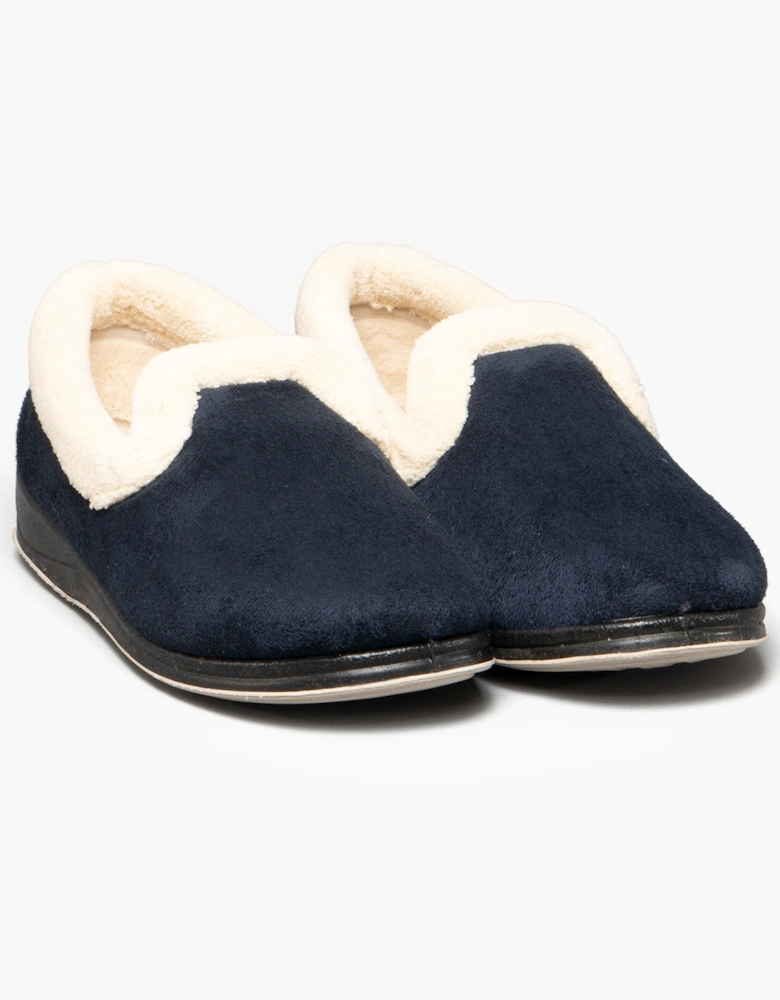 REPOSE Womens (2E Fit) Full Slippers Navy
