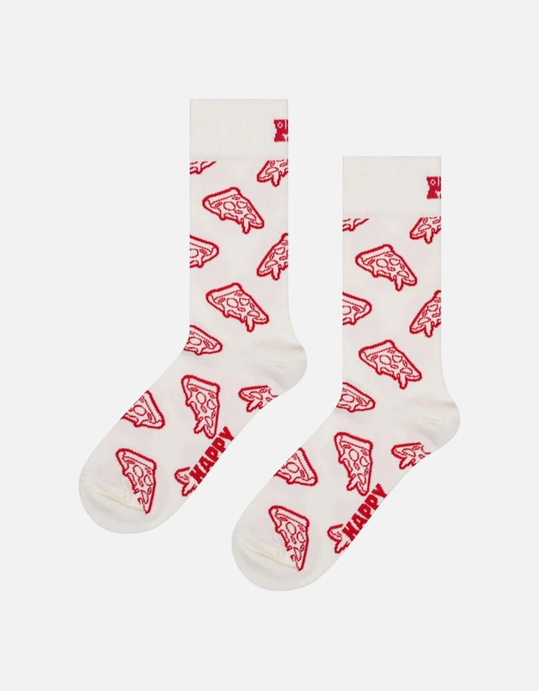 Happy Socks Pizza Socks, White