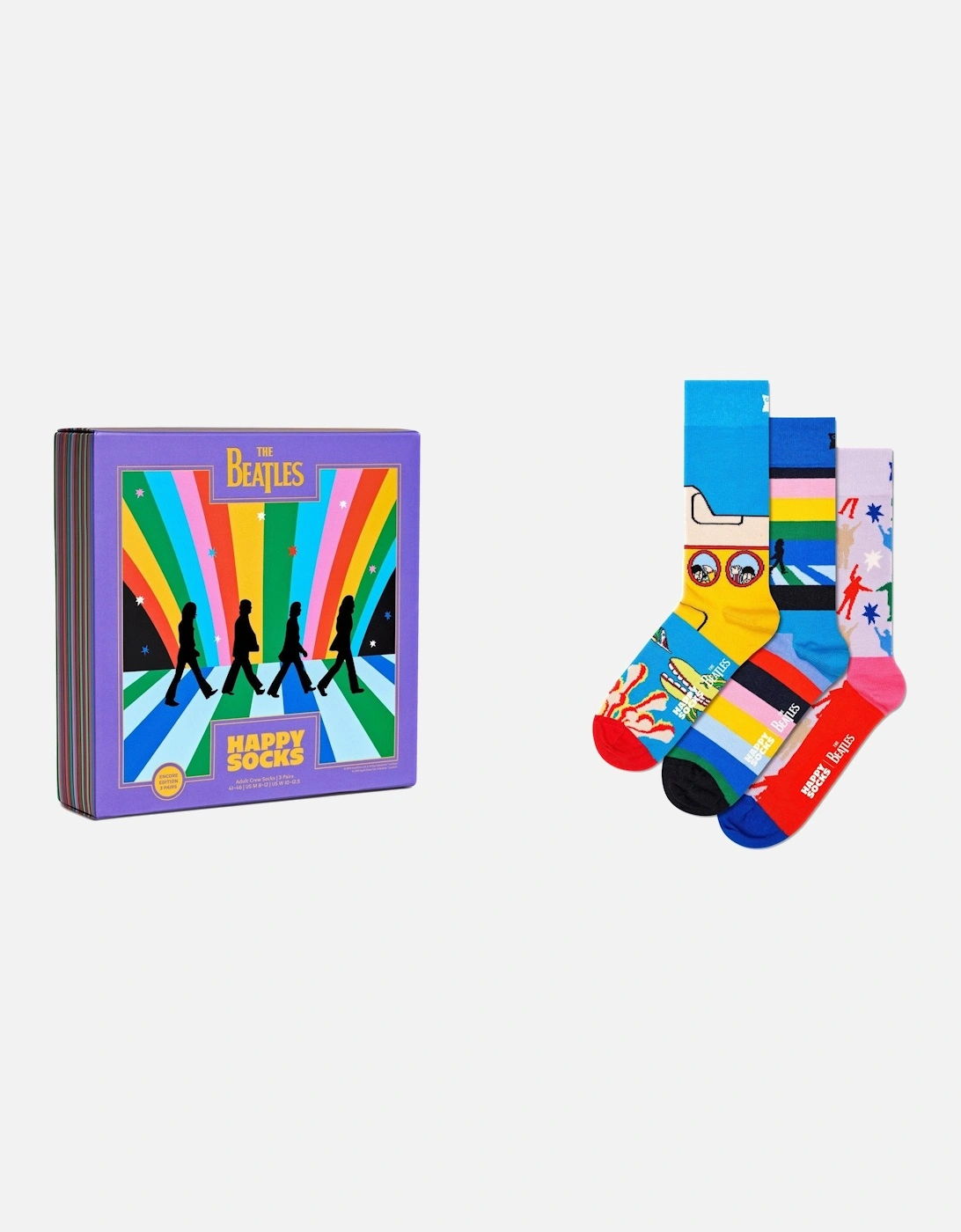 Happy Socks 3-Pack The Beatles Socks Gift Box, Blues, 8 of 7