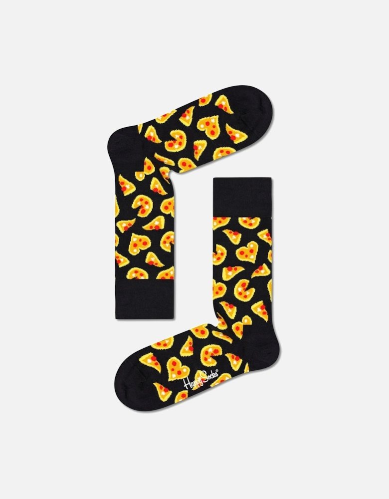 Happy Socks Pizza Love Socks, Black