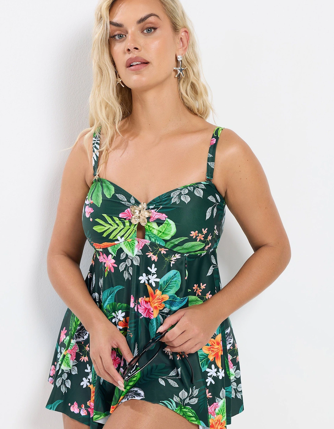 Tropical Print Tankini Top, 2 of 1