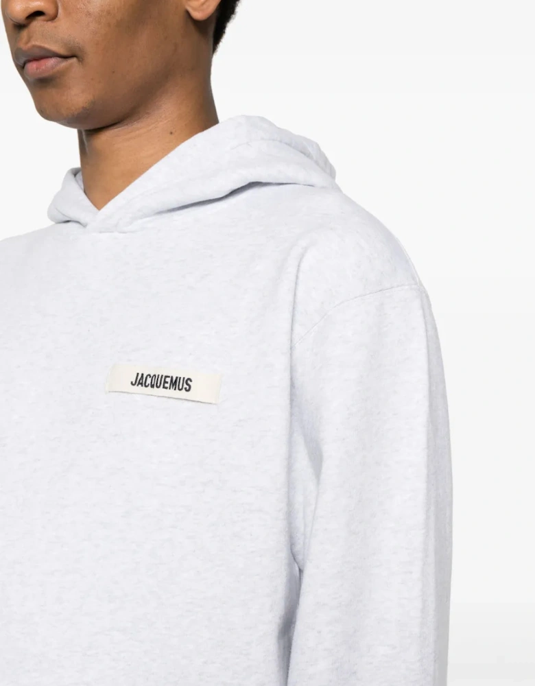 Gros Grain Hooded Sweatshirt Grey