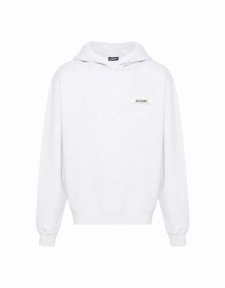 Gros Grain Hooded Sweatshirt Grey