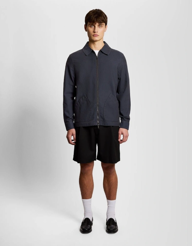 Chambray Zip Overshirt