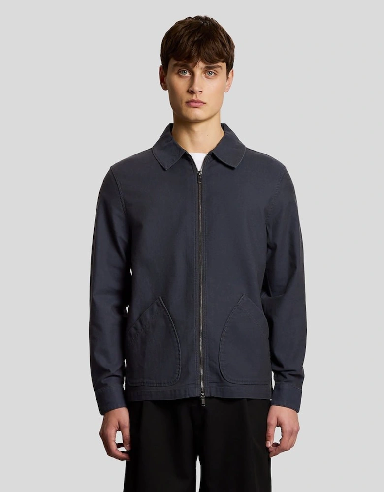 Chambray Zip Overshirt