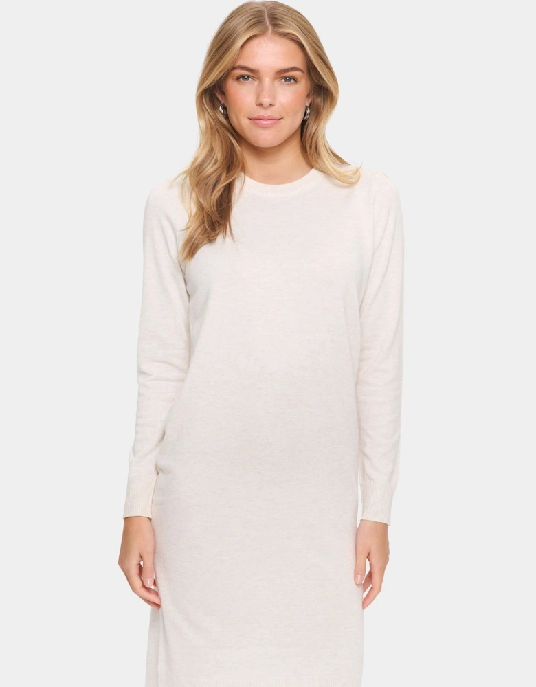 MilaSZ Crew Neck Long Sleeve Knit Dress