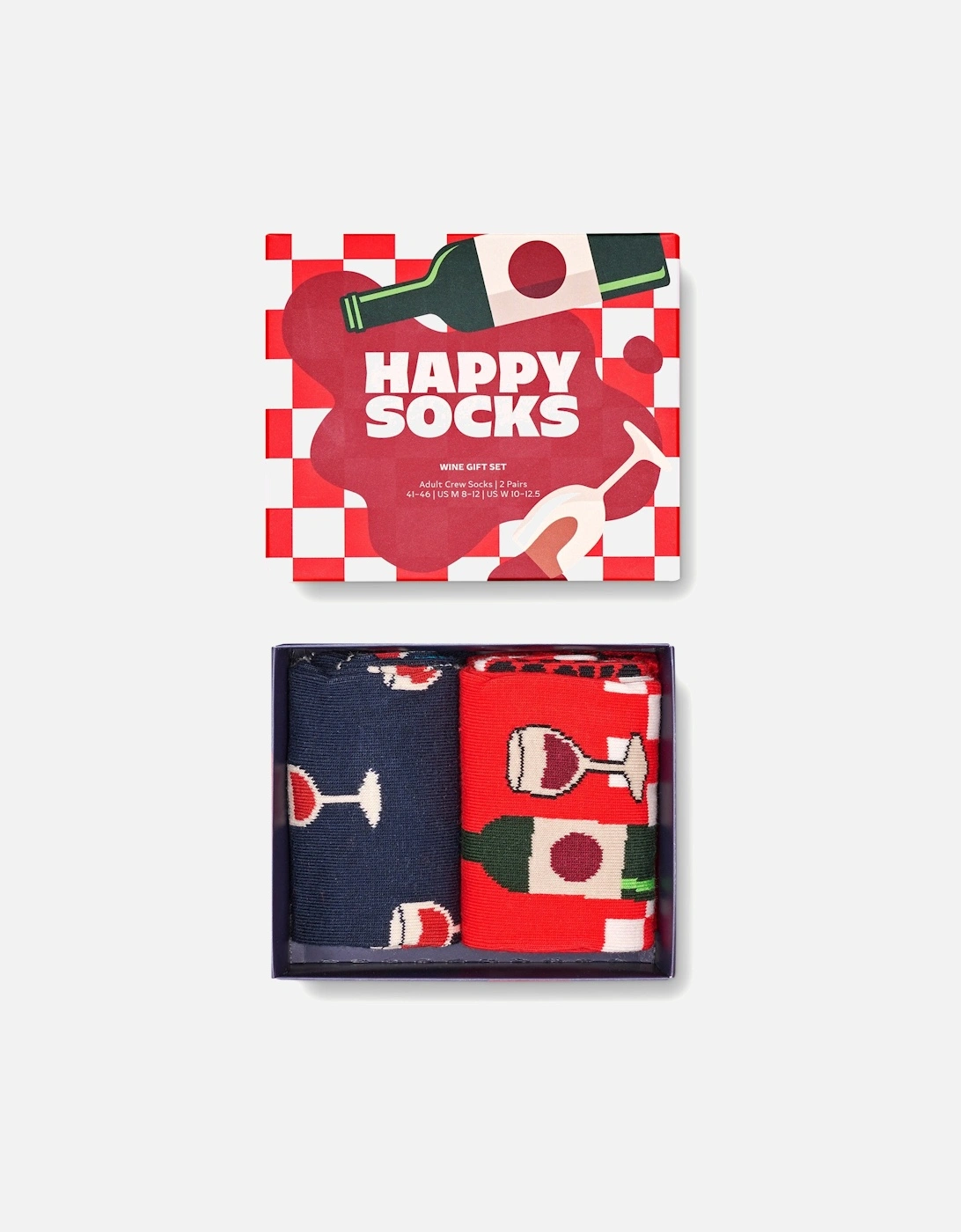 Happy Socks 2-Pack Wine Socks Gift Box, Red/Navy, 6 of 5