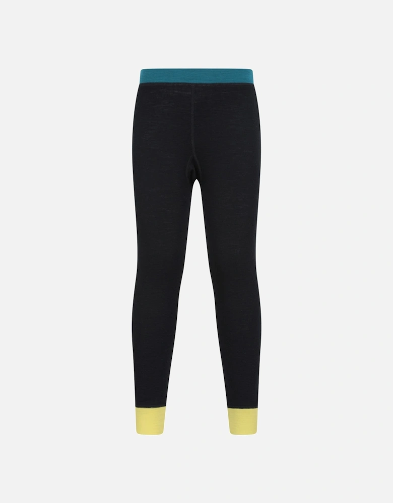 Childrens/Kids Colour Block Merino Wool Base Layer Set