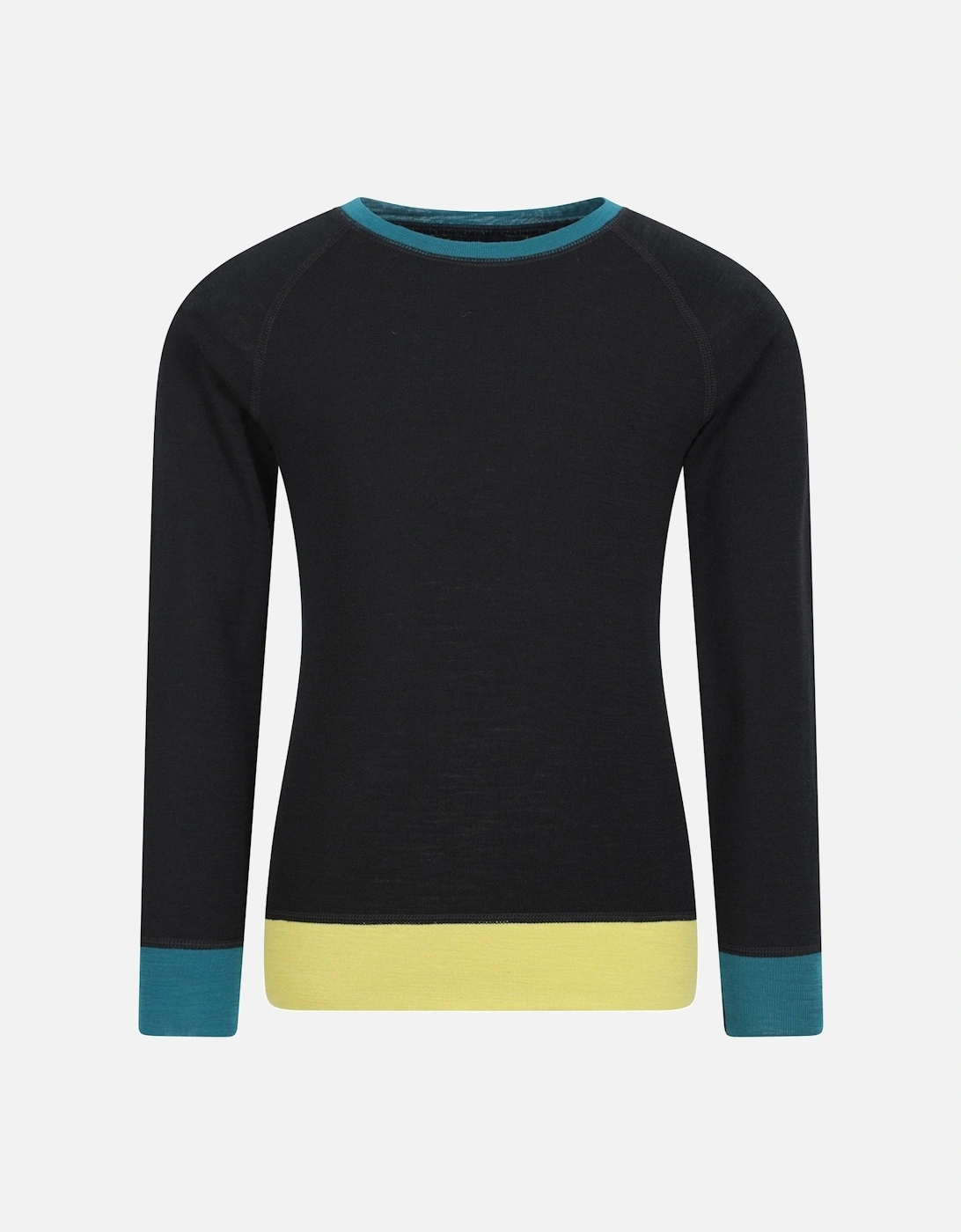 Childrens/Kids Colour Block Merino Wool Base Layer Set
