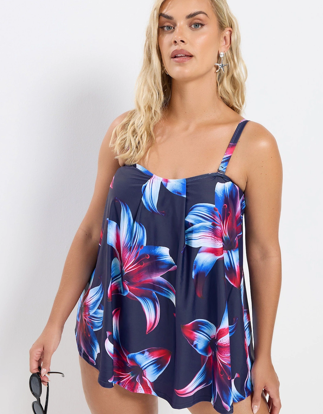 Floral Print Tankini Top, 2 of 1
