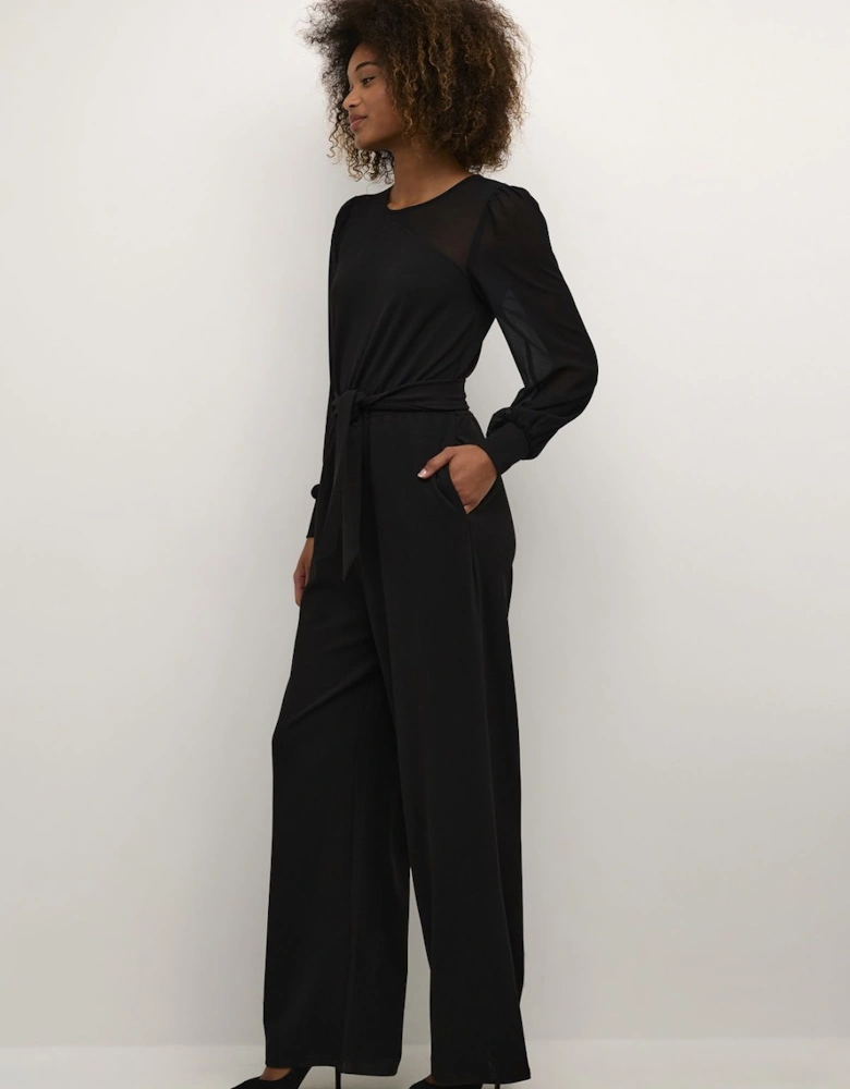 Emily Long Sleeve Belted Jumpsuit