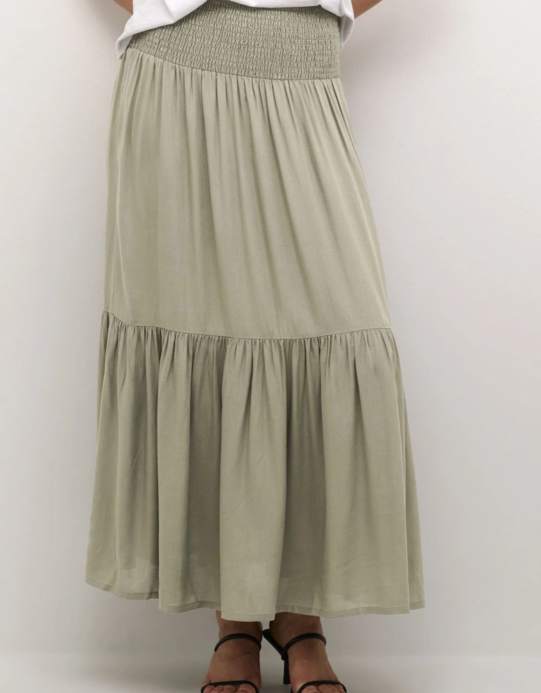 Maxi Smock Waist A-Line Fit Skirt