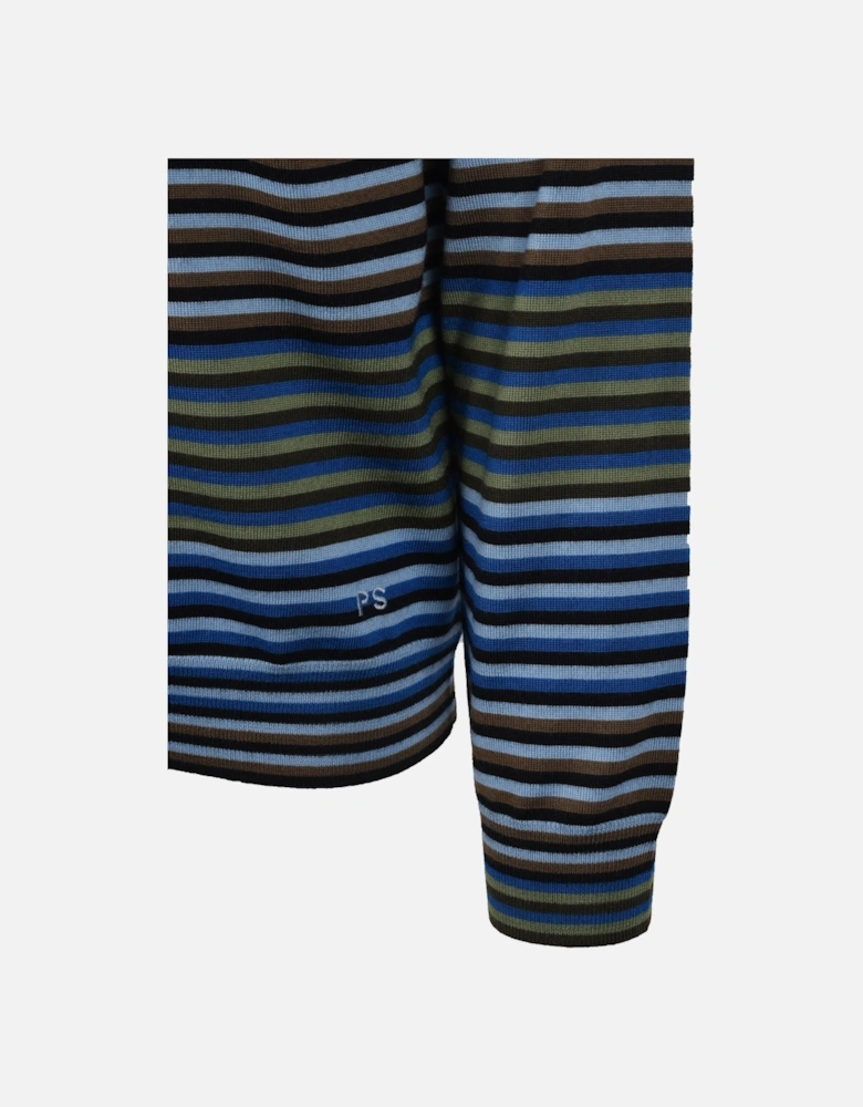 SWEATER LS POLO COBALT BLUE