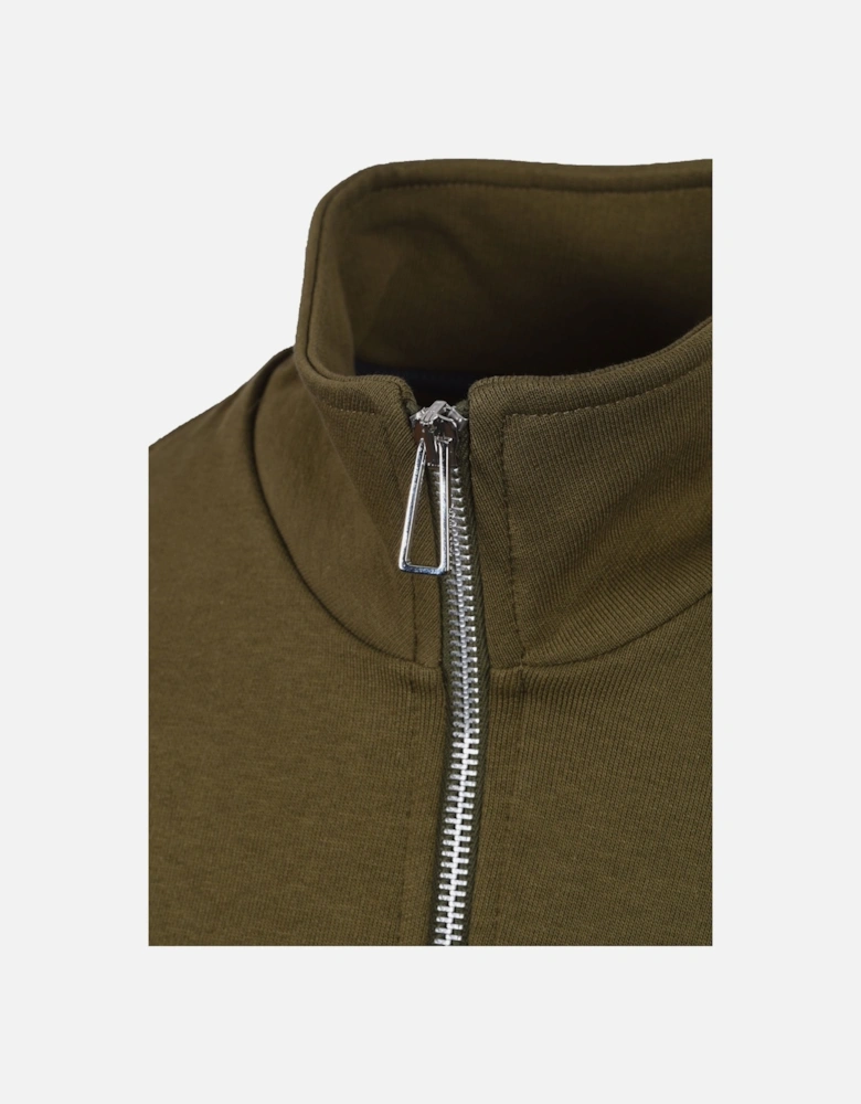 REG FIT HALF ZIP SWEATSHIRT SAGE
