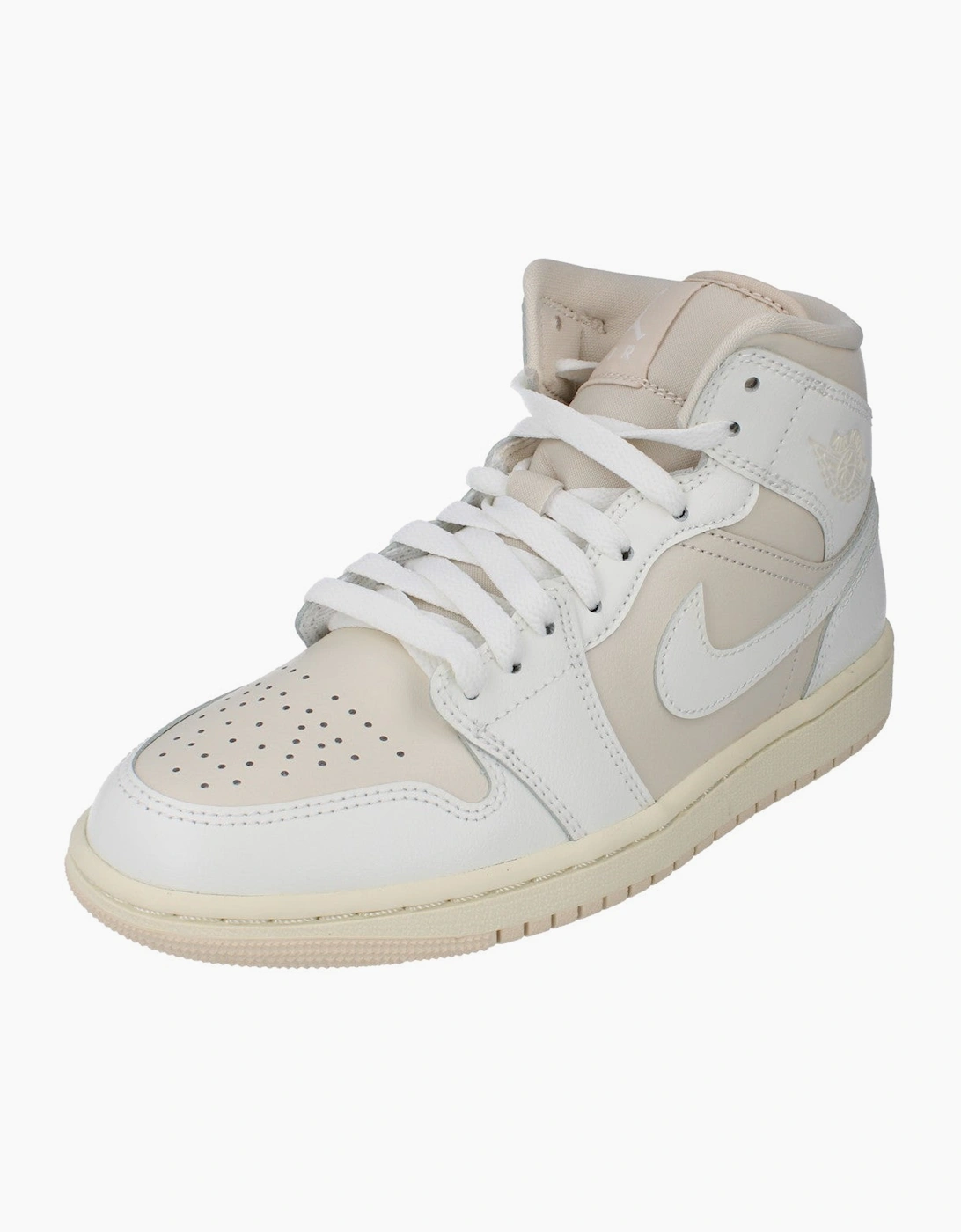 Women's Nike Womens Air Jordan 1 Mid Trainers Bq6472  201 - White - Size: 5.5