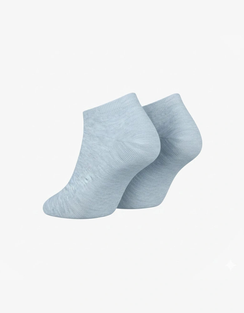 2 Pack Trainer Womens Ankle Socks Light Blue