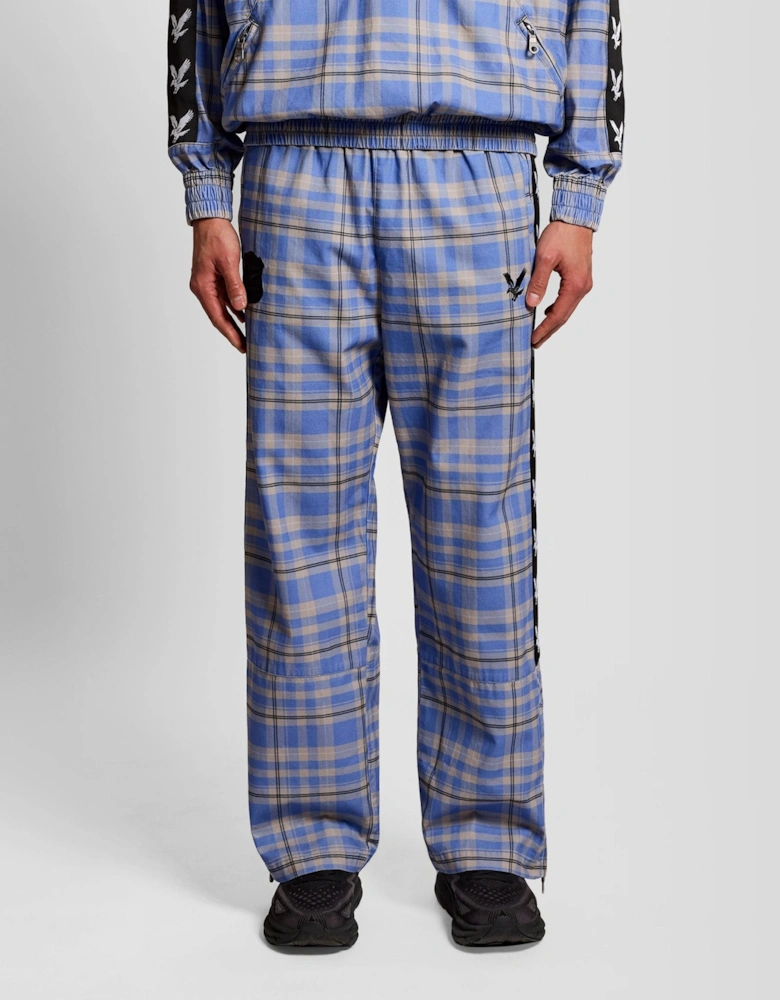 Plaid Zipped Drill Pant