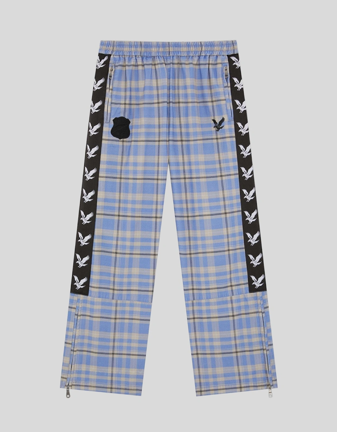 Plaid Zipped Drill Pant