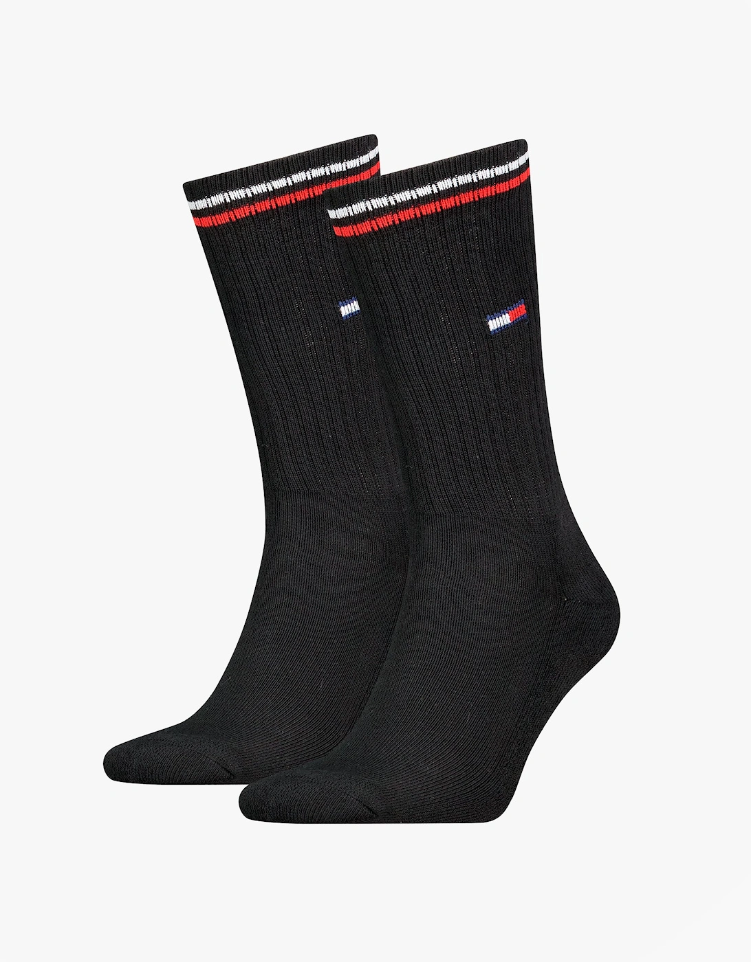 2 Pack Trainer Mens Crew Socks Black, 3 of 2