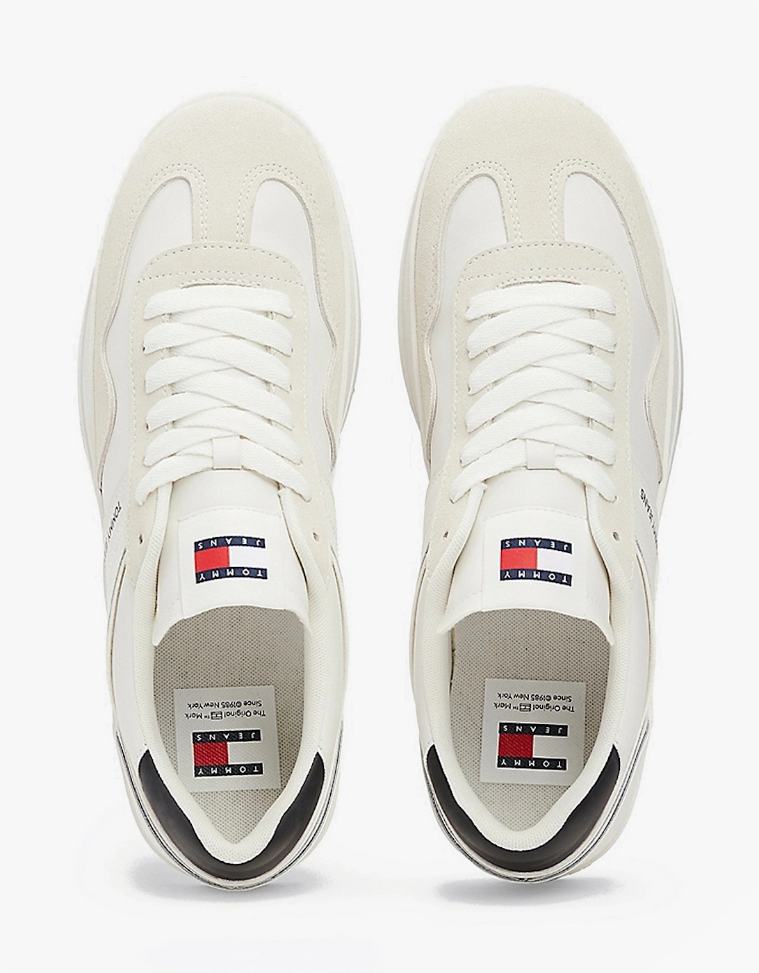 RETRO Suede Trainers Mens Ecru