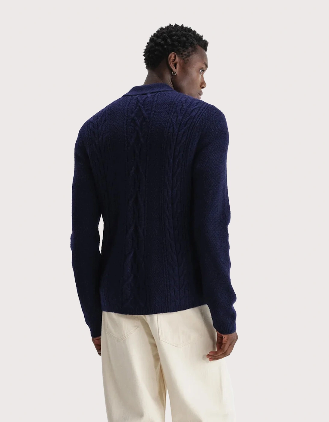 Relaxed Fit Friar Zip Knit Cardigan