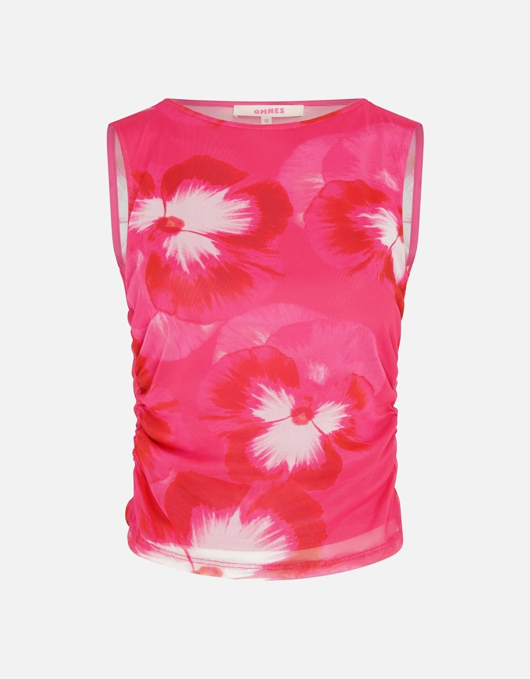 Delia Top in Brightest Floral Pink Print