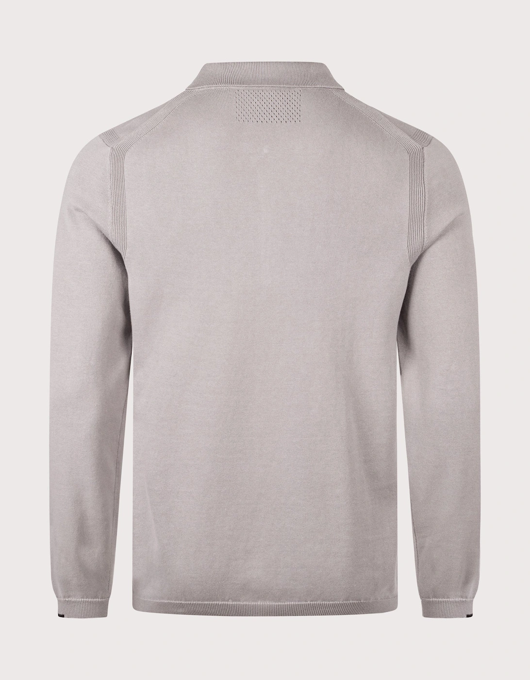 Ever-X Knitted Long Sleeve Polo Shirt