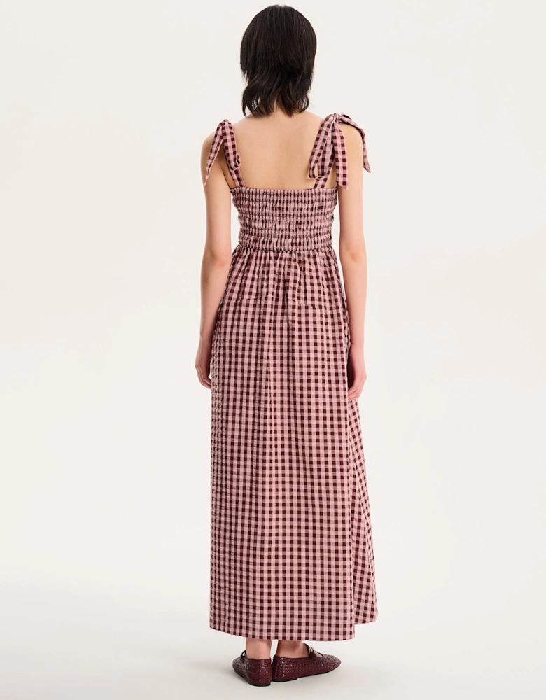 Dixie Gingham Dress in Pink