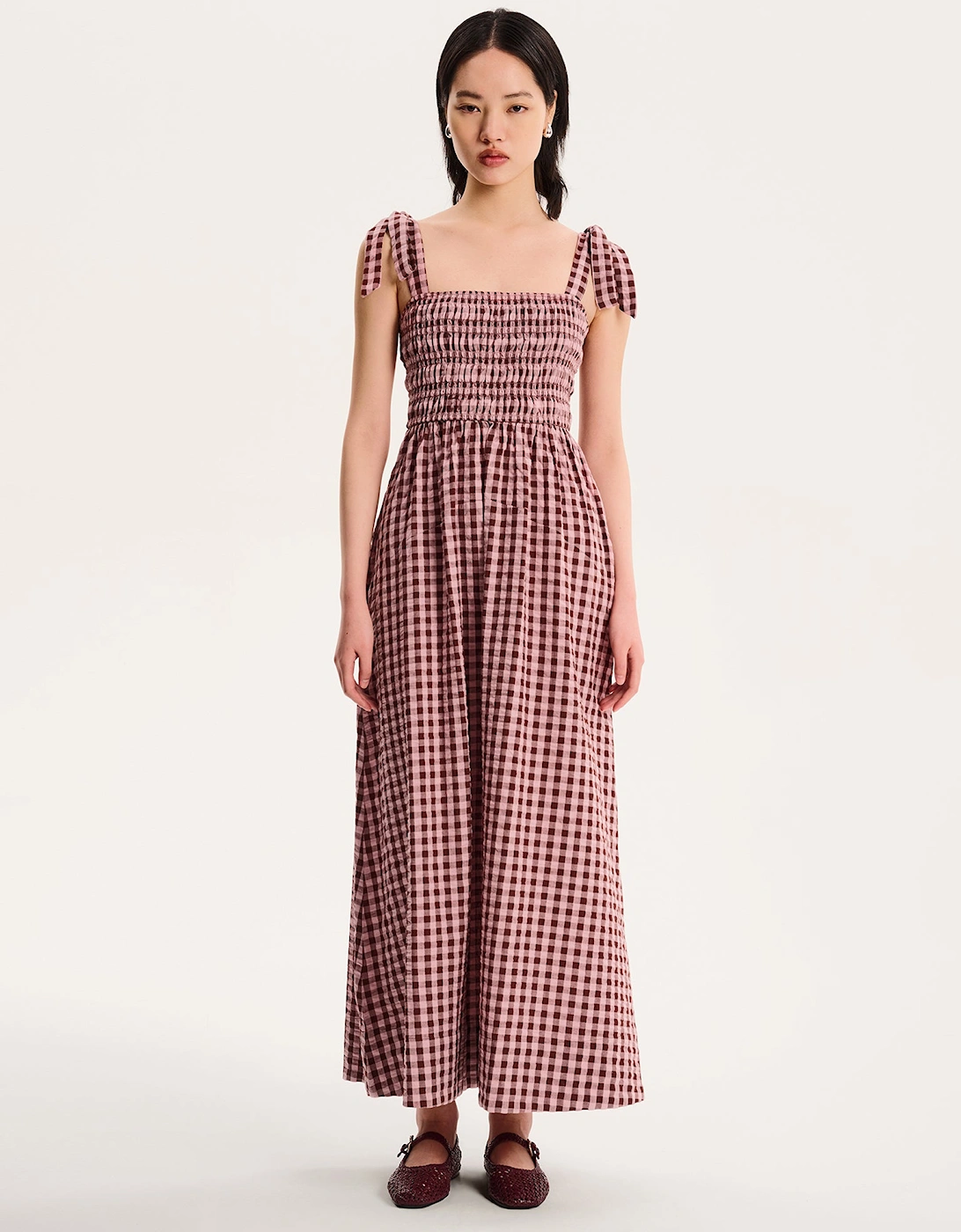 Dixie Gingham Dress in Pink