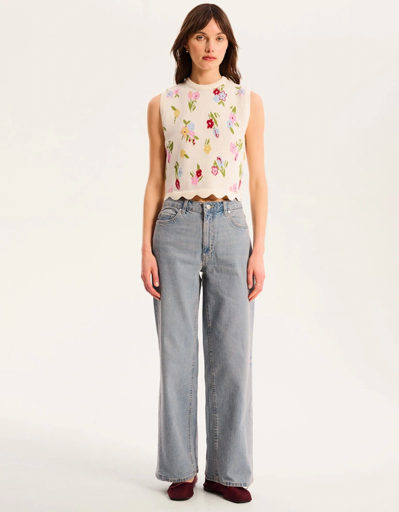 Bibi Floral Knitted Vest